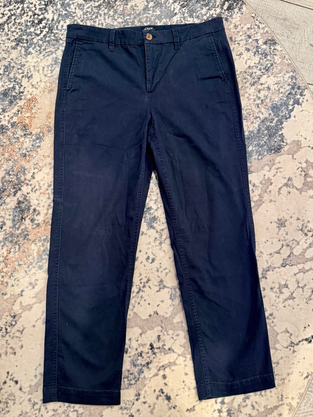 J.Crew High-Rise Girlfriend Chino Navy 10